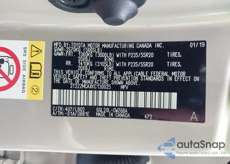 2019 Lexus Rx 350 from USA, damaged, VIN 2T2ZZMCAXKC130025